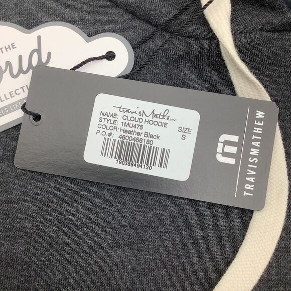 Travis Mathew Mens Long Sleeve Cloud Hoodie Heather Black‎ Size Small NWT - Picture 5 of 8